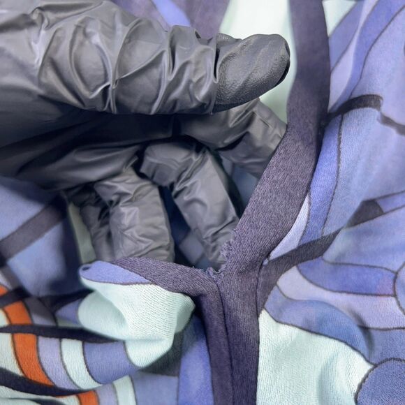 Vintage 1970s Gottex Maxi Dress Swim Cover Caftan Flowey Boho Blue Floral Medium - Picture 5 of 16